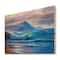 Designart - Blue Waves Breaking At The Beach I - Nautical & Coastal Print on Natural Pine Wood
